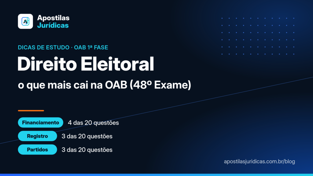 Direito Eleitoral na OAB: financiamento de campanha, registro de candidatura e partidos políticos são os temas que mais caem