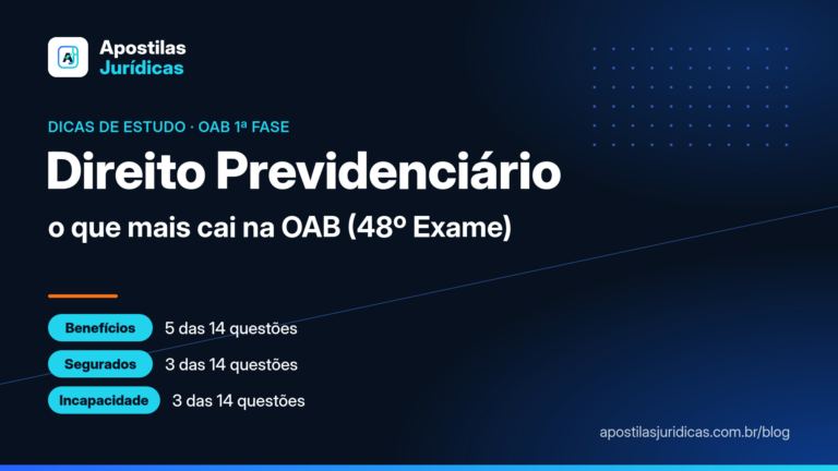 Direito Previdenciário na OAB: pensão, auxílio-reclusão e salário-maternidade, segurados e benefícios por incapacidade são os temas que mais caem