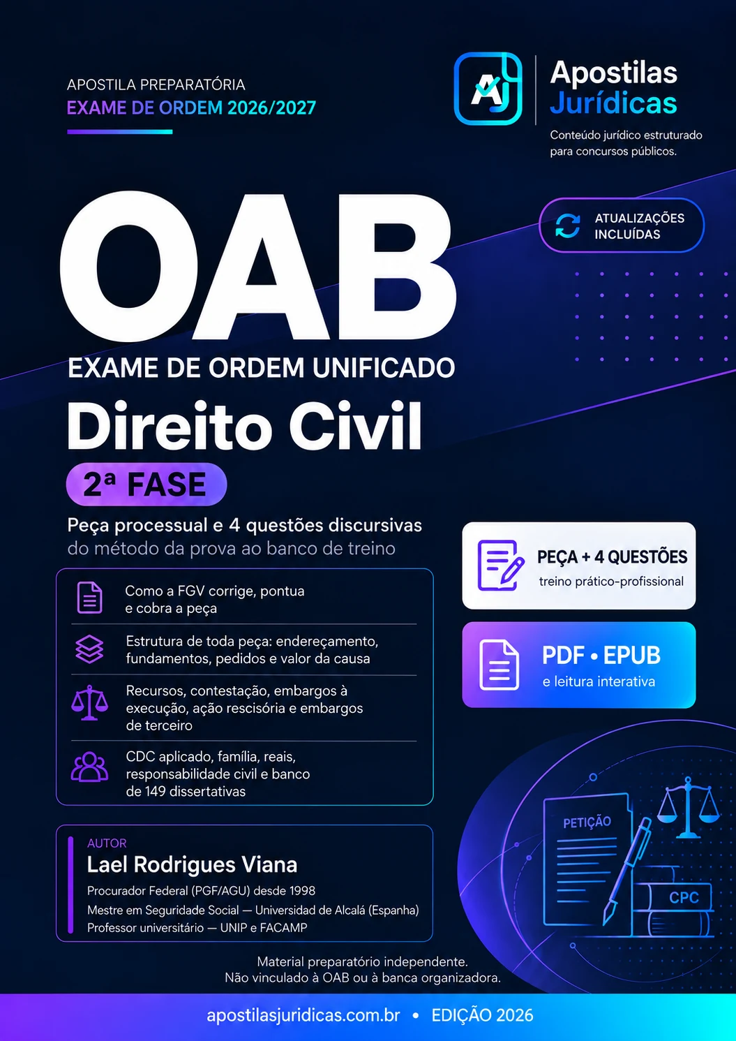 Capa — Direito Civil para 2ª Fase OAB 2026