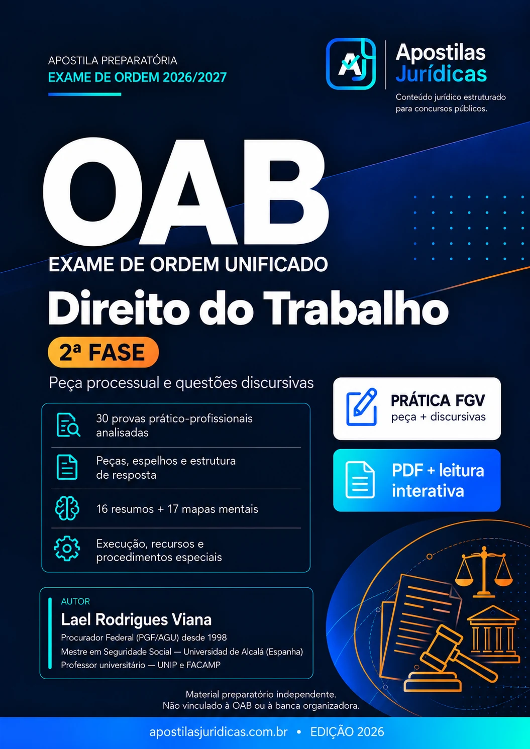 Capa — Direito do Trabalho para 2ª Fase OAB 2026