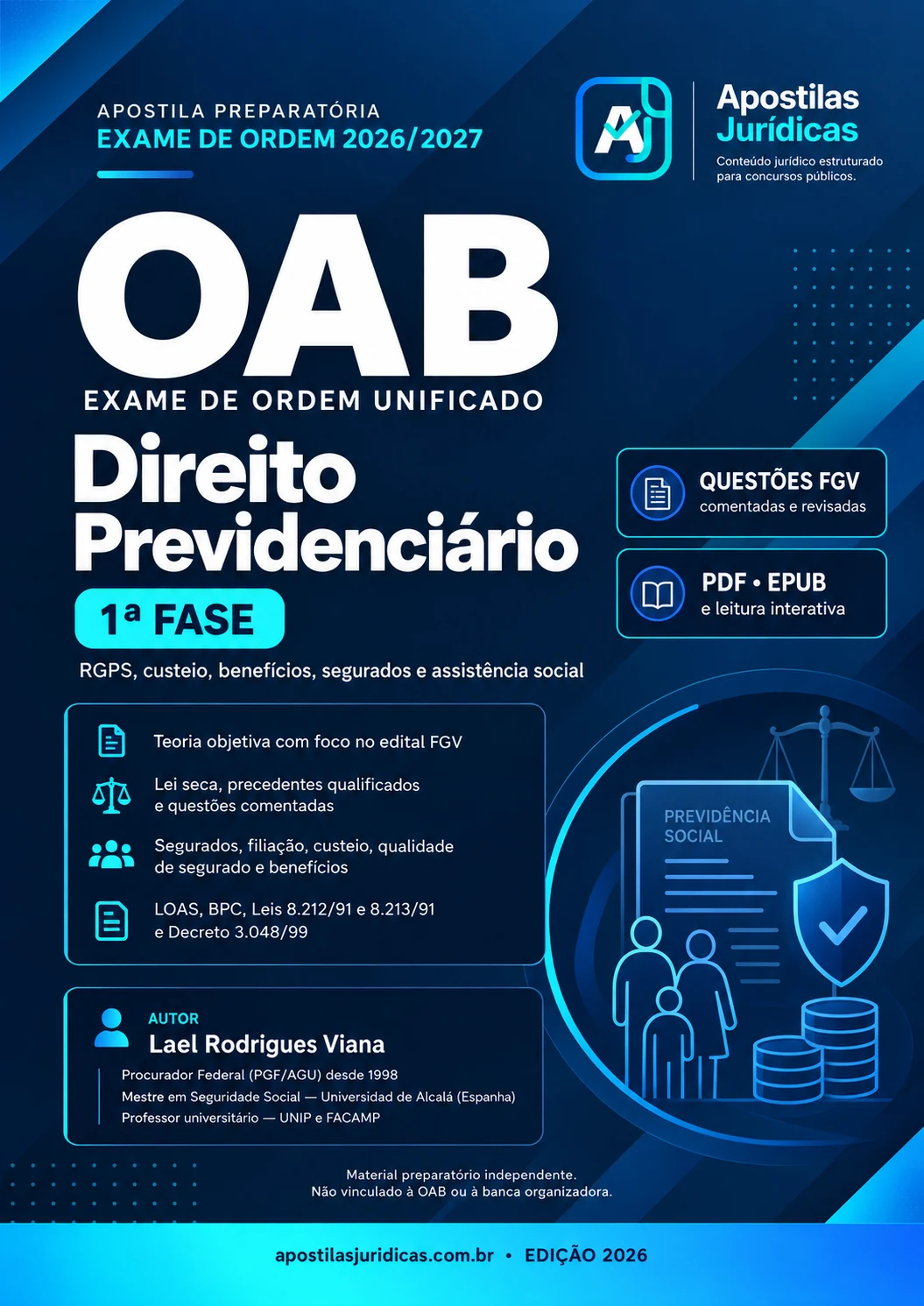 Capa — Direito Previdenciário para OAB 2026
