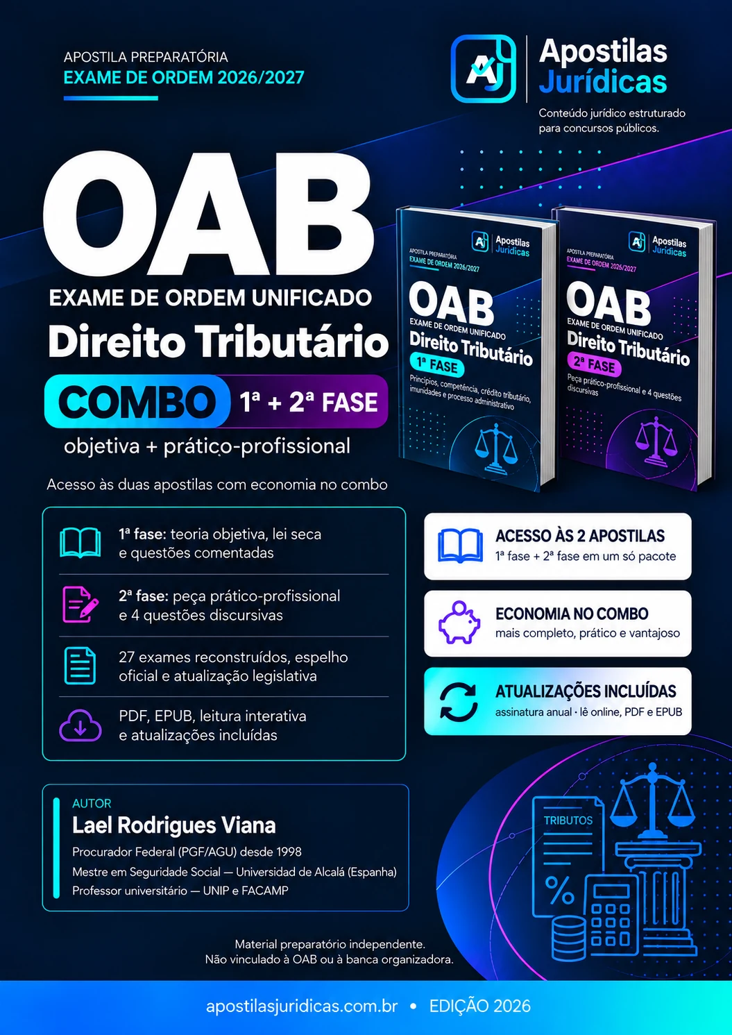 Capa — Direito Tributário OAB — 1ª e 2ª Fase