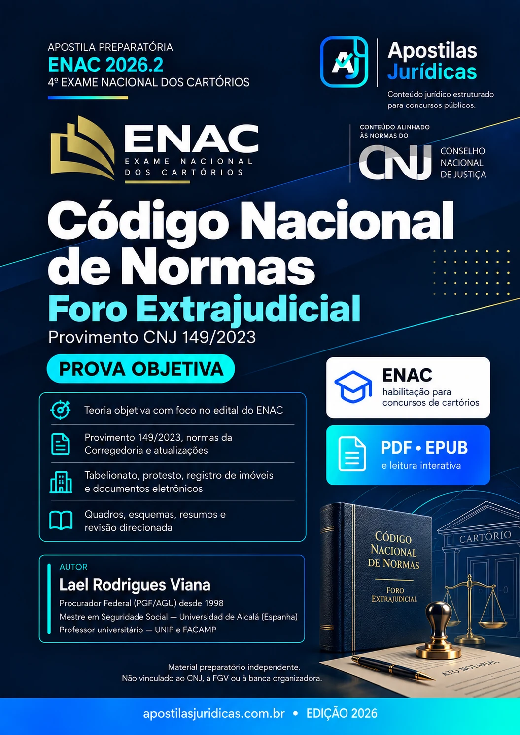 Capa — Provimento CNJ nº 149/2023 para o ENAC 2026